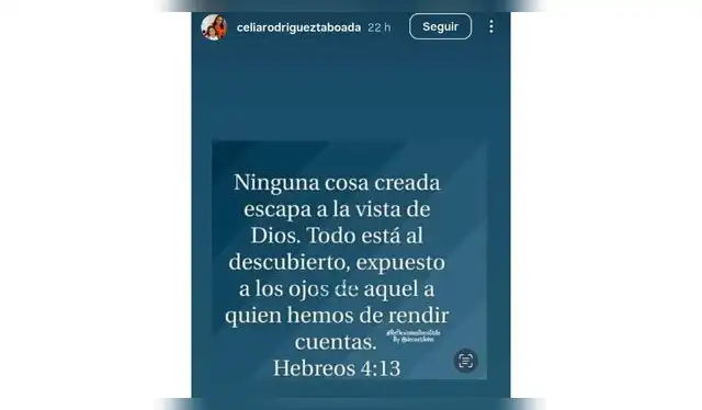 Mensaje de la mamá de Melissa Paredes. Fuente: Instagram. Mensaje de la mamá de Melissa Paredes. Fuente: Instagram.