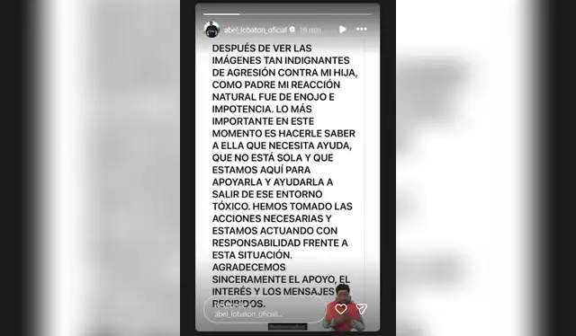 Abel rompe su silencio y sale en defensa de su hija Samahara Lobatón. Foto: Instagram.   
