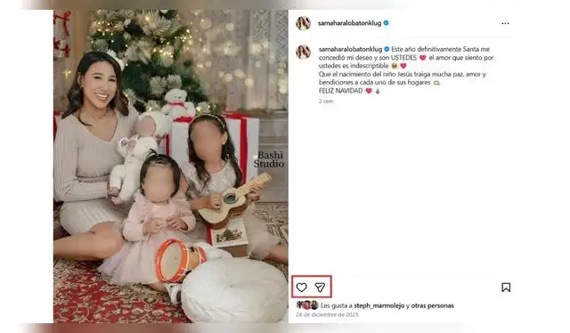 Samahara Lobatón bloquea la opción de recibir comentarios. Fuente: Instagram.