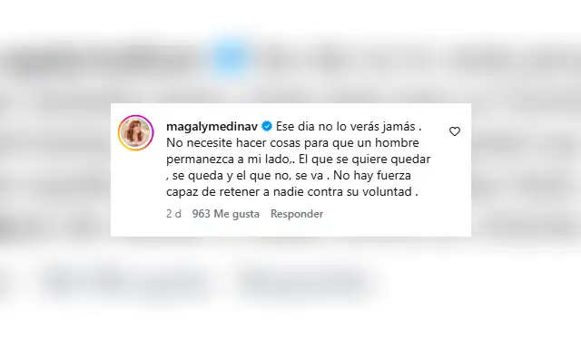Magaly responde tras ser acusada de haberse realizado la cirugía en Argentina para retener a su esposo. Foto: Instagram.   