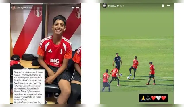 Miguel Trauco y Karla Gálvez dedican mensaje a su hijo. Fuente: Instagram.