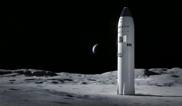  El programa Artemis de la NASA tiene como objetivo que el ser humano vuelva a pisar la Luna después de 5 décadas. Foto: Space X   