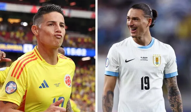 Colombia vs. Uruguay por las semifinales de la Copa América 2024.