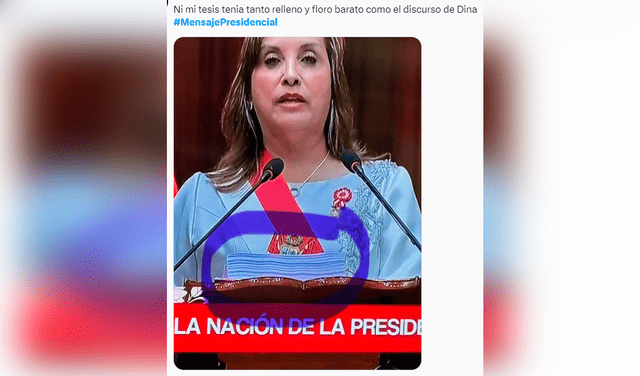 Dina Boluarte sorprendió a todos los presentes al mostrar su Mensaje a la Nación.