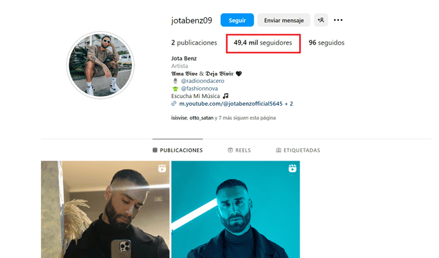 Jota Benz logra miles de seguidores tras hackeo de su cuenta de Instagram.  