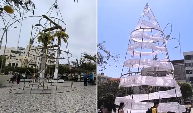 <strong> La Municipalidad denunció que el árbol navideño colocado en la plaza fue vandalizado</strong> <strong> La Municipalidad denunció que el árbol navideño colocado en la plaza fue vandalizado</strong>