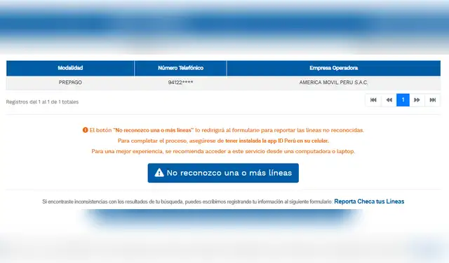  ¿Cómo corroborar cuántas líneas tengo registradas a mi nombre?  