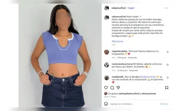 Hija de Tula Rodríguez agradece a sus seguidores tras ser operada.