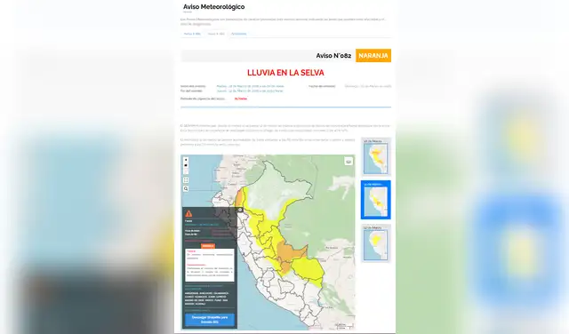 Senamhi advierte presencia de fenómeno atmosférico extendiéndose por el Perú desde 10 de marzo: