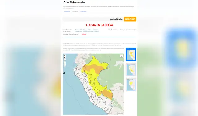 Senamhi advierte presencia de fenómeno atmosférico extendiéndose por el Perú desde 10 de marzo: