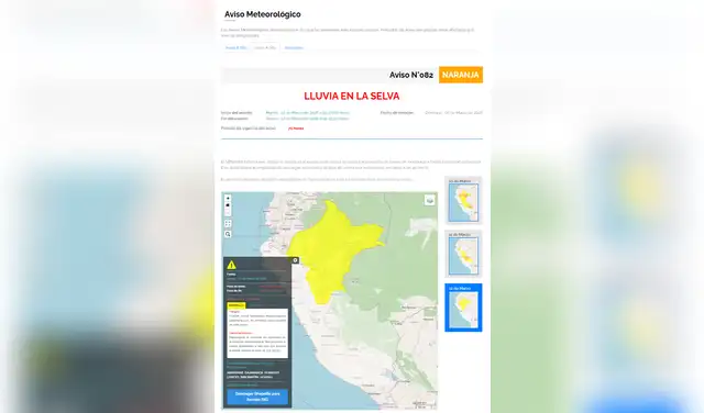 Senamhi advierte presencia de fenómeno atmosférico extendiéndose por el Perú desde 10 de marzo: