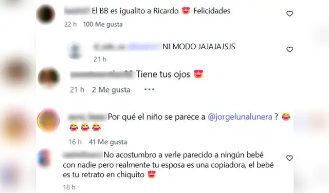 Usuarios aseguraron que el bebé de Katya Mosquera tiene un gran parecido a Ricardo Mendoza.