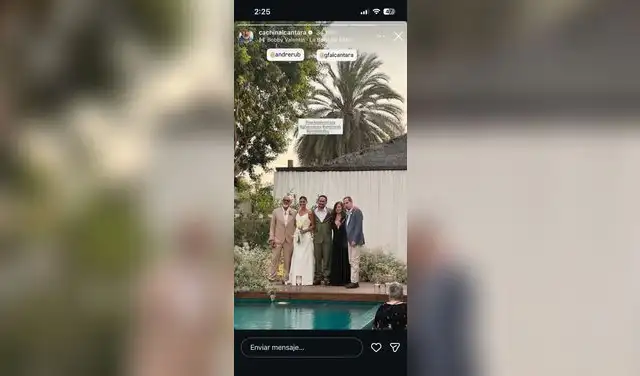 Carlos Alcántara y Jossie Lindley se ven las caras en boda de su hijo tras ampays: Así se trataron