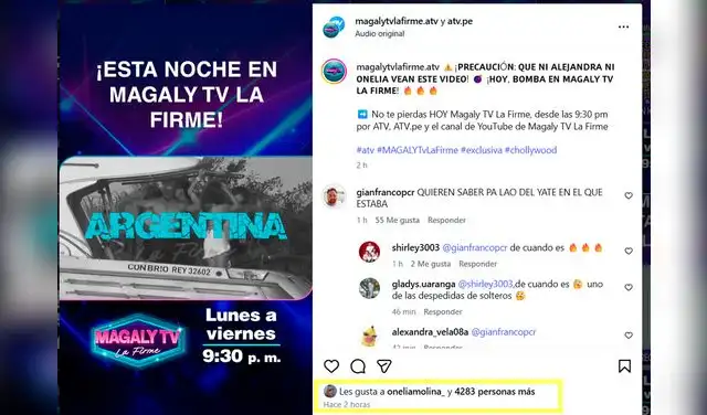 Onelia Molina reaccionó al ampay de Mario Irivarren.