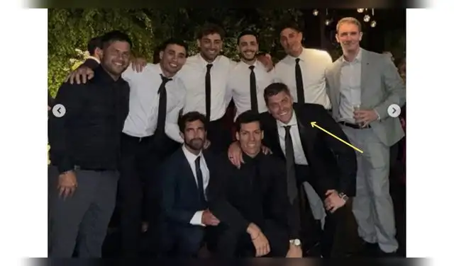 Ignacio Baladán presente en la boda de Francho Sierralta como su amigo.