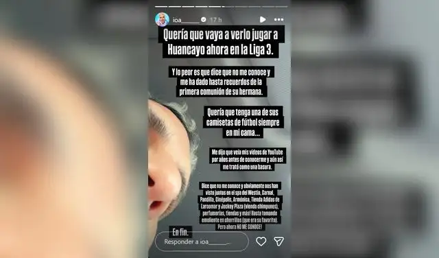 Exponen foto de futbolista peruano de la Liga 3 con youtuber que habría sido su amante