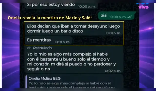 Esta es la mentira de Mario Irivarren y Said Palao que Onelia Molina destapó. Esta es la mentira de Mario Irivarren y Said Palao que Onelia Molina destapó.