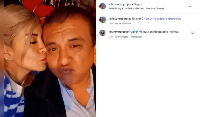 Ruby Rojas le dedicó una emotiva publicación a Manolo Rojas en sus redes sociales.