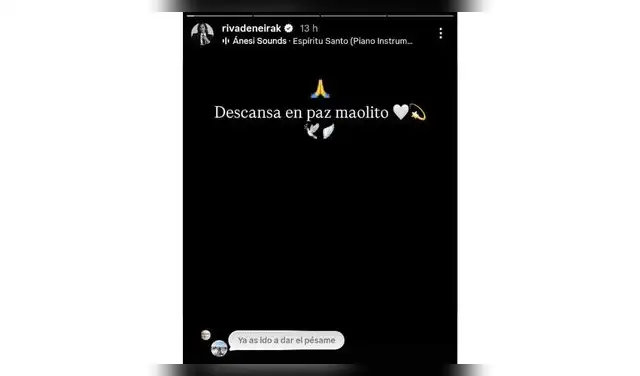 Mensaje de Korina Rivadeneira a Manolo Rojas.