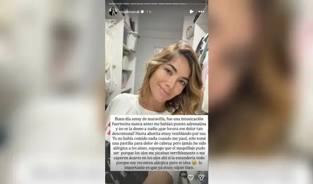 Korina Rivadeneira sufre intoxicación y es trasladada a clínica 