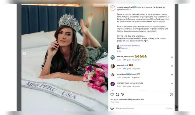 Milena Said se convierte en ganadora del Miss Perú USA 2026.