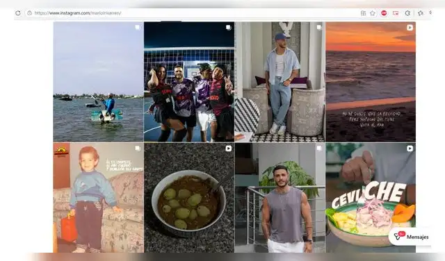 Este es el perfil de Mario Irivarren y ya no aparecen fotos con Onelia Molina.