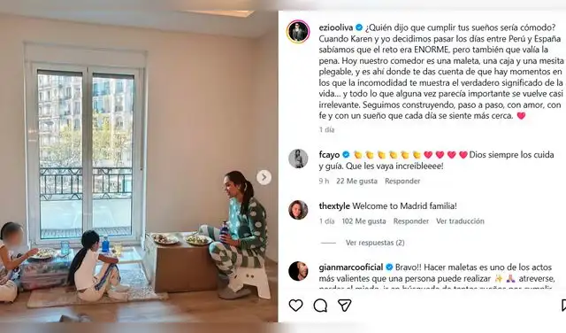 Karen Schwarz y Ezio Oliva se mudaron a España junto a sus dos hijas.