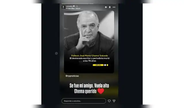 Ezio Oliva se pronuncia sobre la muerte de 'Chema' Salcedo.