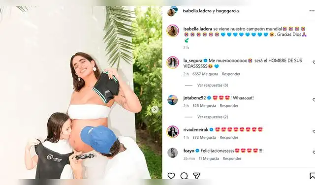 Isabella Ladera y Hugo García están a la espera de un niño. Isabella Ladera y Hugo García están a la espera de un niño.