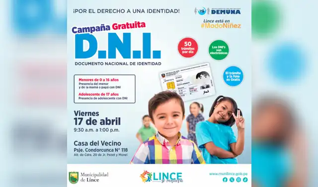 DNI electrónico gratis en Lince
