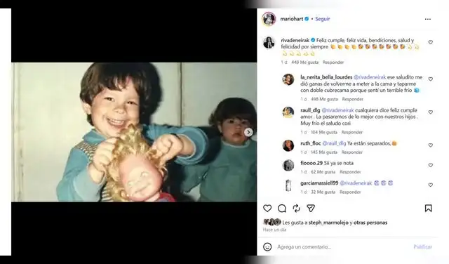 Saludo de Korina a Mario Hart recibe críticas en redes.