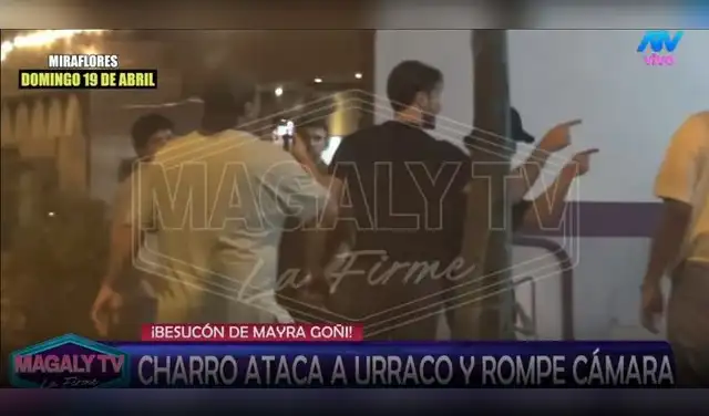Actor Rodrigo Brand agrede a prensa de Magaly TV tras ampay con Mayra Goñi.