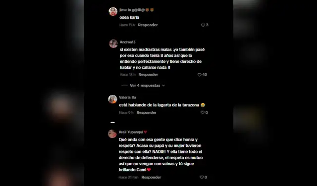Usuarios mencionan a Karla Tarazona en redes de la hija de Christian