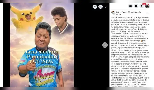 Mensaje del 'hijo' de Pompinchú.