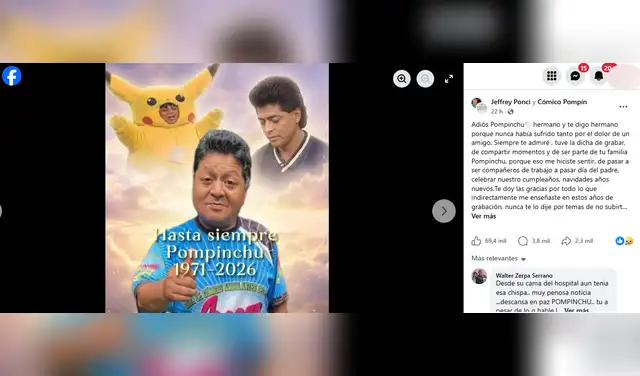 'Hermano' de 'Pompinchú' se despide con duro mensaje