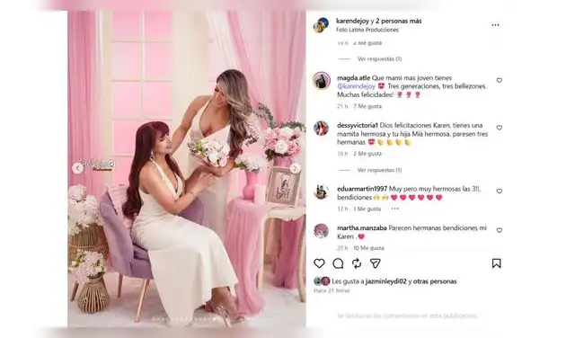 Karen Dejo recibe comentarios sobre su mamá.