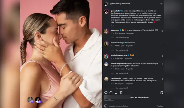 Rodrigo Cuba declara su amor a Ale Venturo
