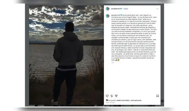 Jesús Barco bloquea la opción de comentarios.