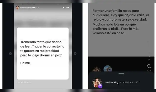 Publicaciones que Melissa Klug compartió.