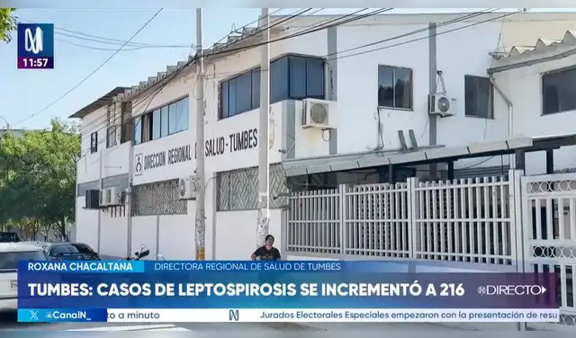 Tumbes: casos de leptospirosis se aumentan a 216, según Diresa.  