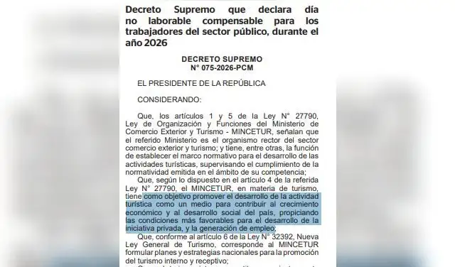 Decreto Supremo N.° 075-2026-PCM.   
