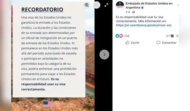 La DURA ADVERTENCIA que compartió la embajada de EE.UU. en Argentina.
