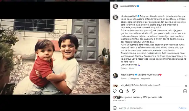 Nicola Porcella destrozado por FUERTE PÉRDIDA en su familia y se despide con DESGARRADOR mensaje: “No asimilo que ya no estás” Nicola Porcella destrozado por FUERTE PÉRDIDA en su familia y se despide con DESGARRADOR mensaje: “No asimilo que ya no estás”