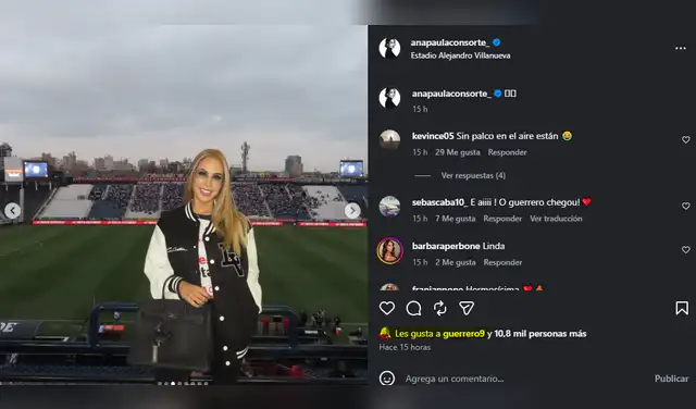 Ana Paula Consorte en juego de Alianza Lima donde campeonó en Torneo Apertura