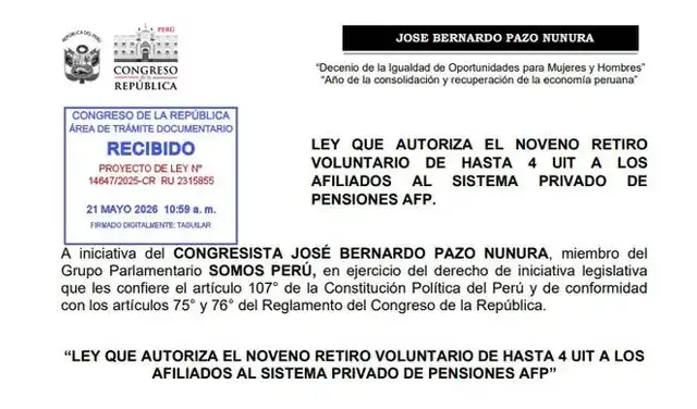 El proyecto propone usar fondos para deudas y negocios. El pago llegaría en 60 días.seria pod  