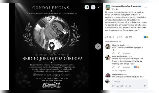Comunicado de Hermanos Chapoñay.