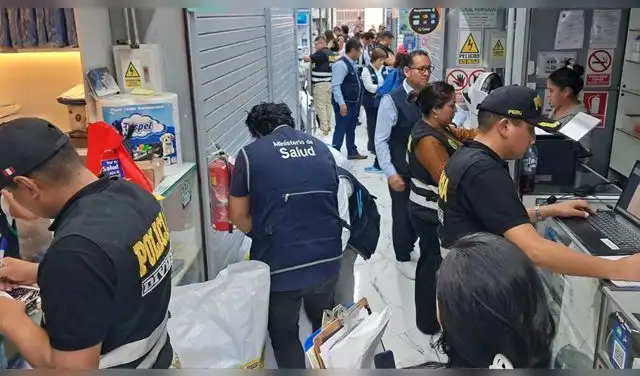 Minsa incauta una tonelada de productos farmacéuticos y cierra varios locales. Fotos: Minsa   