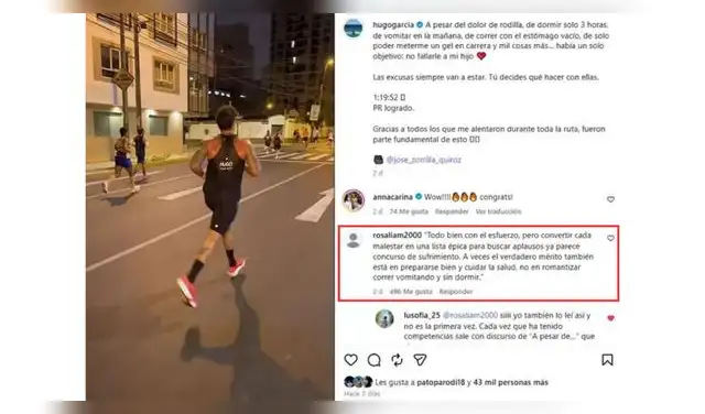 Comentarios criticando a Hugo García.