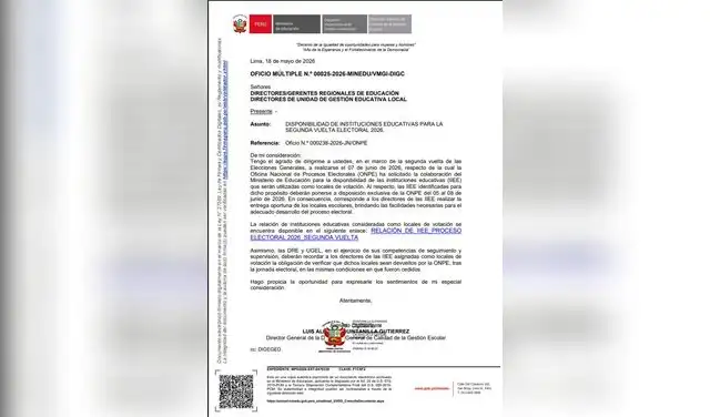 N.º 00025-2026-MINEDU/VMGI-DIGC.  