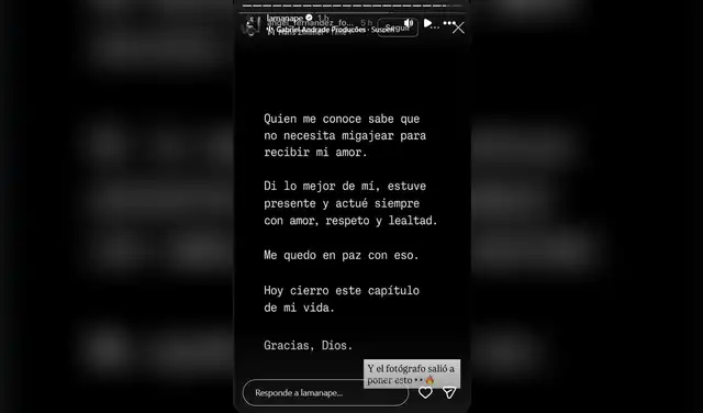 Fotógrafo revela versión sobre su ruptura con la actriz